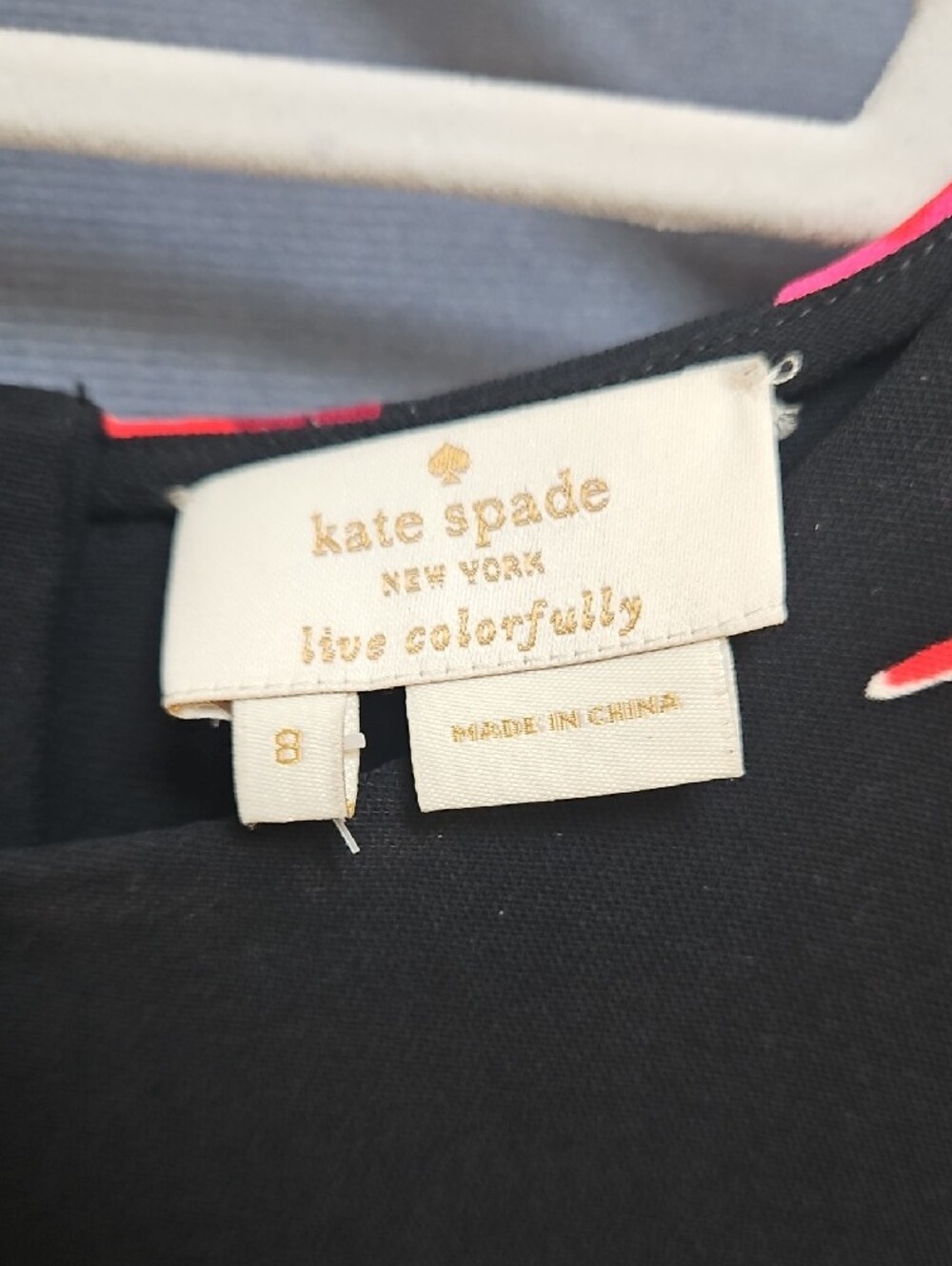 kate spade Black Sleeveless Blouse with Pink & Red Floral Design - Picture 2 of 4